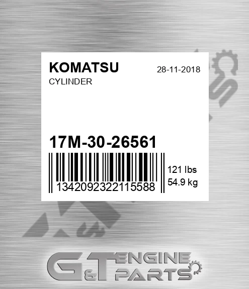17M-30-26561 Cylinder for KOMATSU