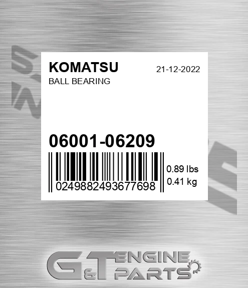 06001-06209 Ball Bearing for KOMATSU