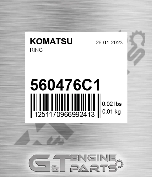 560476C1 Ring for KOMATSU