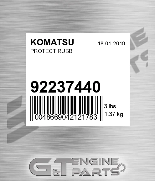 92237440 Protect Rubb for KOMATSU