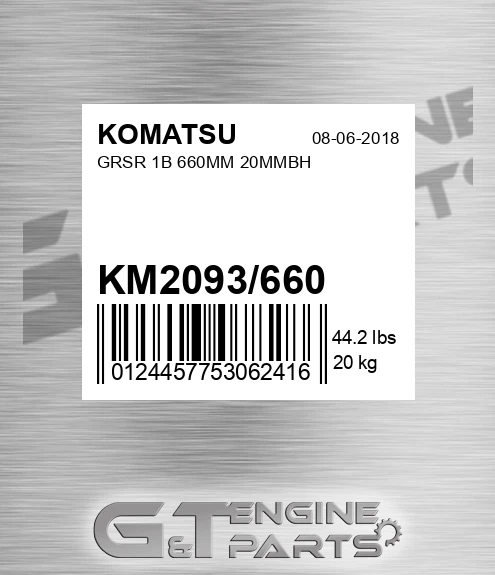 KM2093/660 Grsr 1b 660mm 20mmbh for KOMATSU