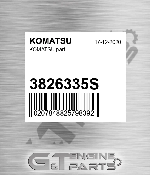 3826335S Part for KOMATSU