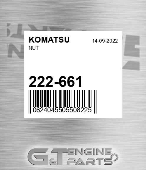 222-661 Nut for KOMATSU
