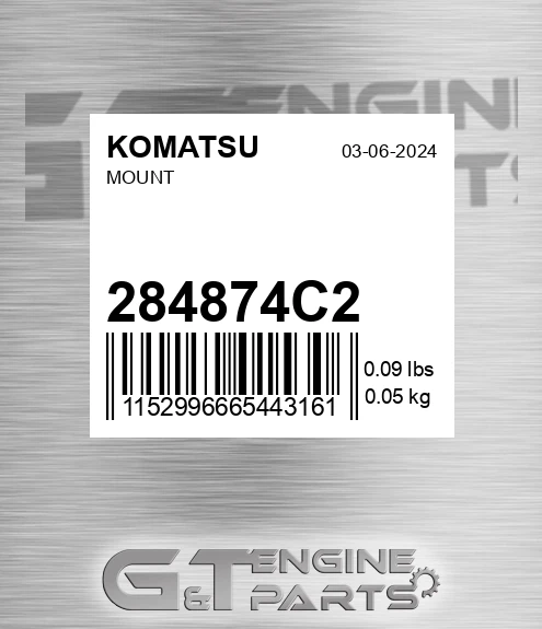 284874C2 Mount for KOMATSU