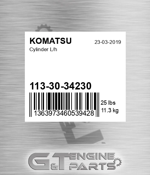 113-30-34230 Cylinder L/h for KOMATSU