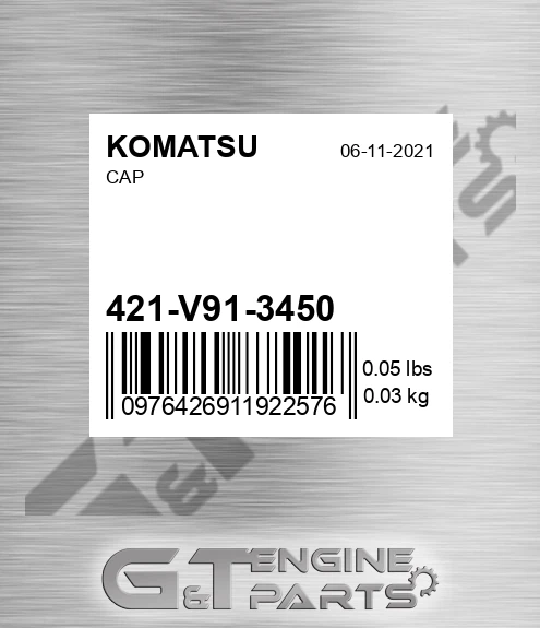 421-V91-3450 Cap for KOMATSU