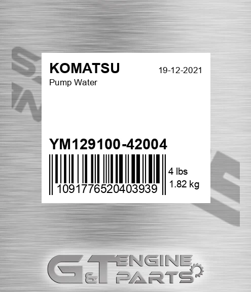 YM129100-42004 Pump Water