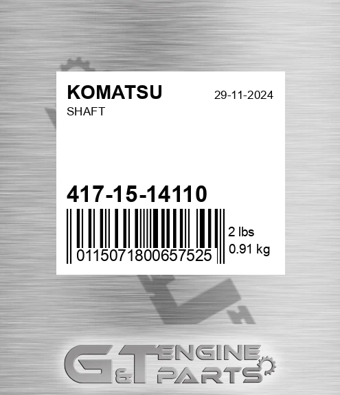 417-15-14110 Shaft for KOMATSU