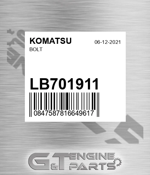 LB701911 KOMATSU Bolt
