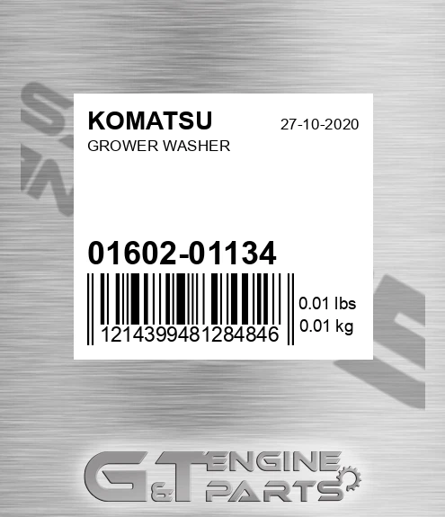 01602-01134 Grower Washer for KOMATSU