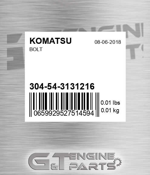 304-54-3131216 Bolt for KOMATSU