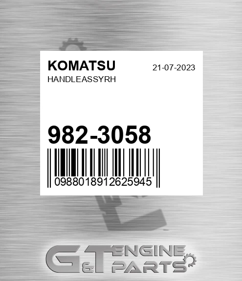 982-3058 Handleassyrh for KOMATSU