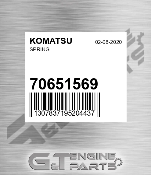70651569 KOMATSU Spring