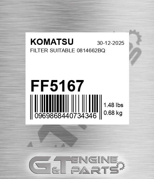 FF5167 Filter Suitable 0814662bq