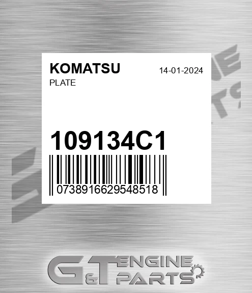 109134C1 Plate for KOMATSU