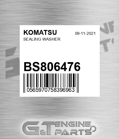 BS806476 KOMATSU Sealing Washer