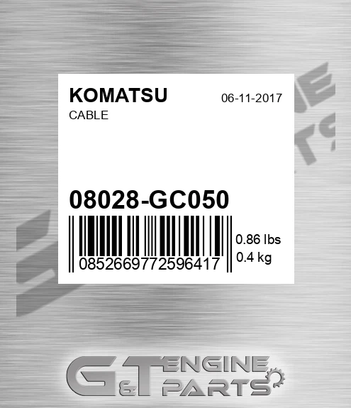 08028-GC050 Cable for KOMATSU