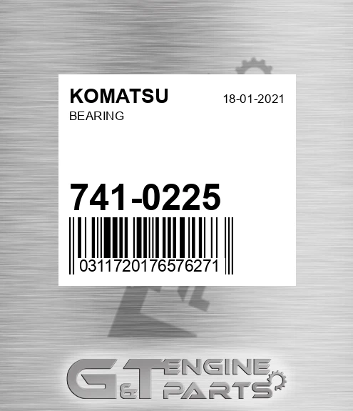 741-0225 Bearing for KOMATSU