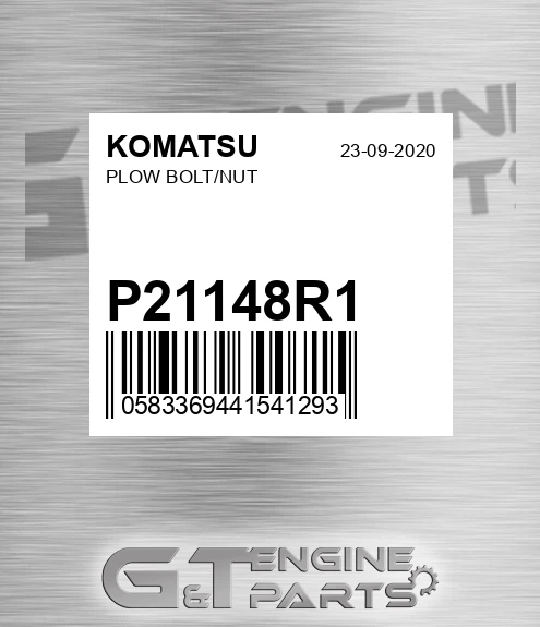 P21148R1 Plow Bolt/nut
