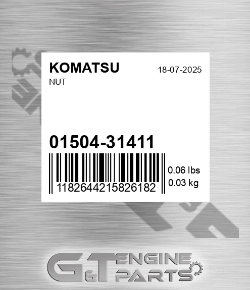 01504-31411 Nut for KOMATSU
