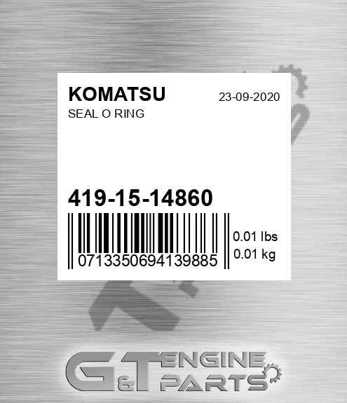419-15-14860 Seal O Ring