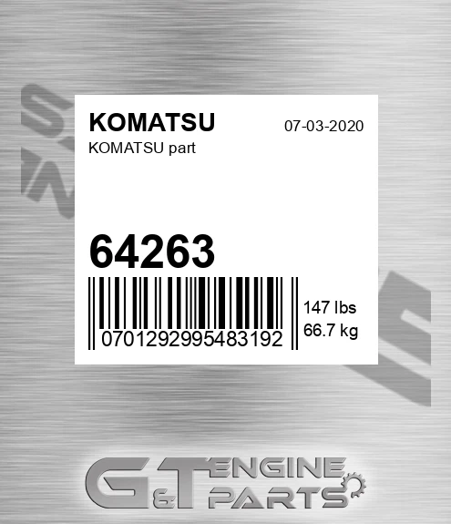64263 Part for KOMATSU