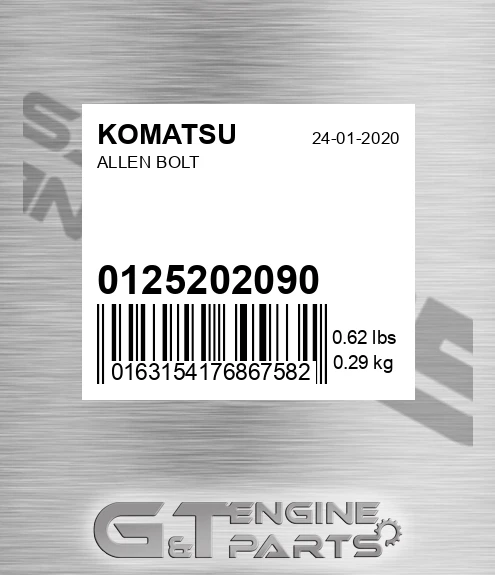 01252-02090 Allen Bolt for KOMATSU