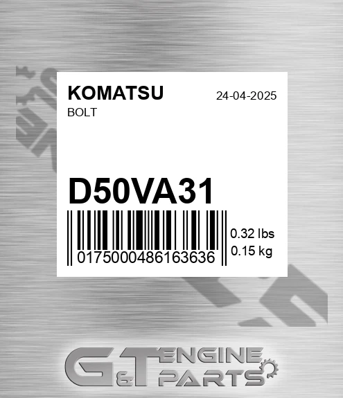 D50VA31 Bolt