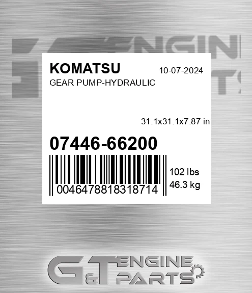07446-66200 Gear Pump-hydraulic