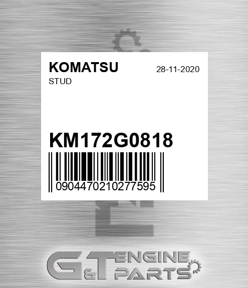 KM172G0818 Stud for KOMATSU