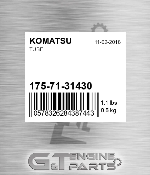 175-71-31430 Tube for KOMATSU