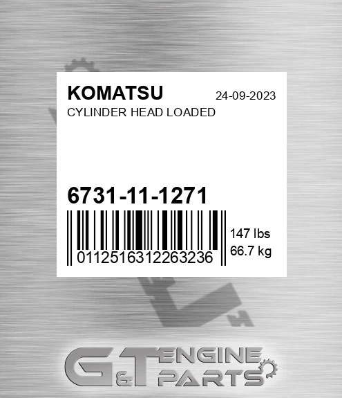 6731-11-1271 Cylinder Head Loaded for KOMATSU