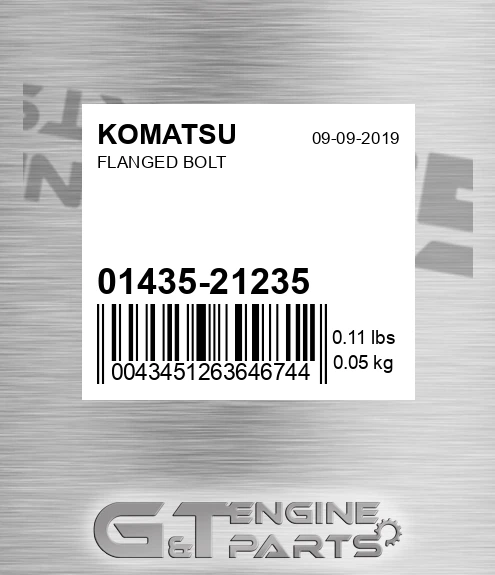 01435-21235 Flanged Bolt for KOMATSU