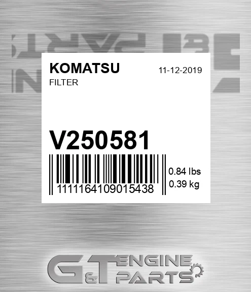 V250581 KOMATSU Filter