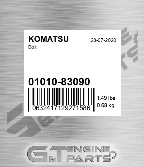 01010-83090 Bolt for KOMATSU