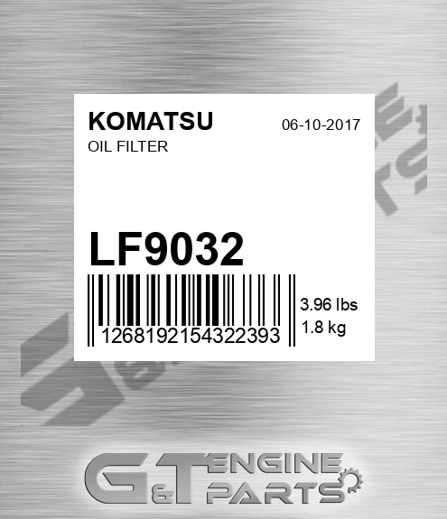 LF9032 KOMATSU Oil Filter
