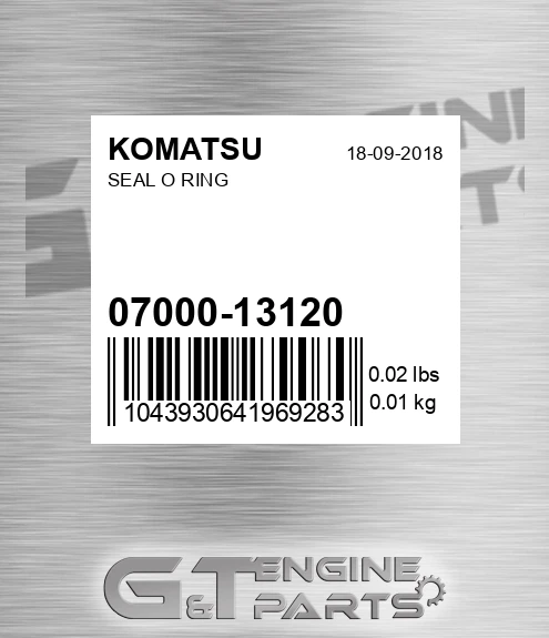 07000-13120 Seal O Ring