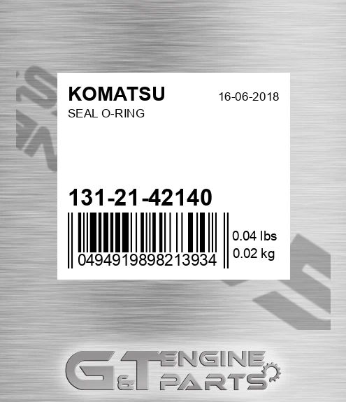 131-21-42140 Seal O-ring for KOMATSU
