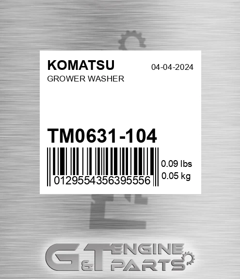 TM0631-104 Grower Washer for KOMATSU