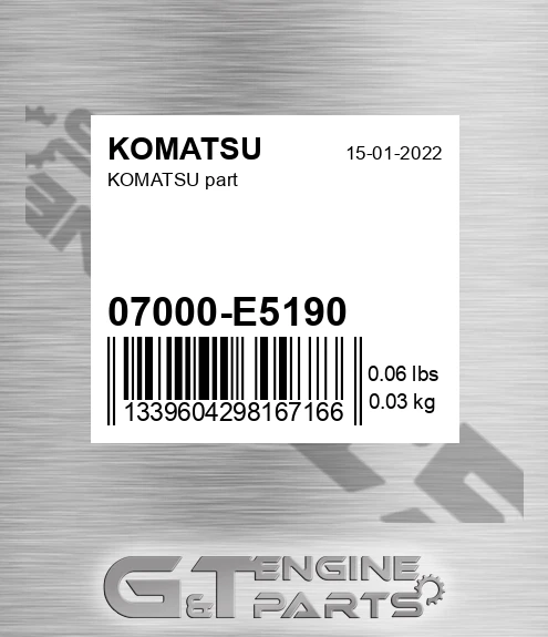 07000-E5190 Part for KOMATSU