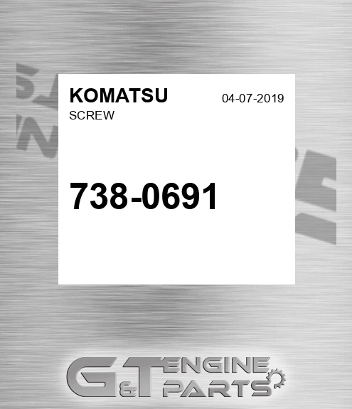 738-0691 Screw for KOMATSU
