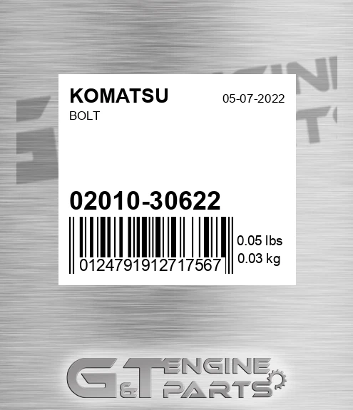 02010-30622 Bolt for KOMATSU