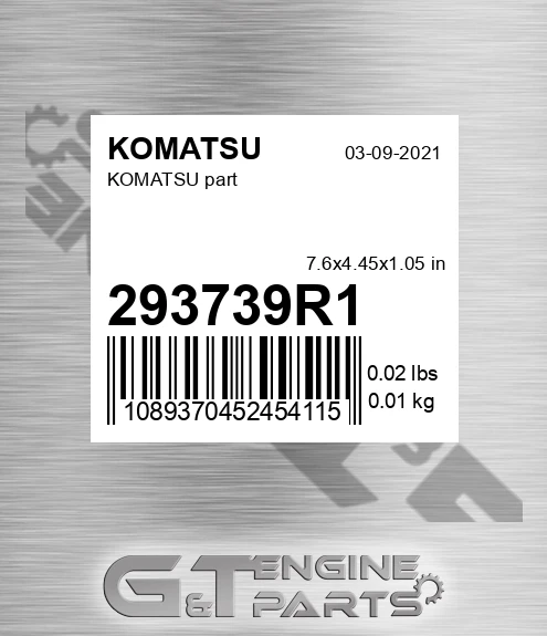 293739R1 Part for KOMATSU
