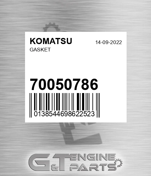 70050786 KOMATSU Gasket