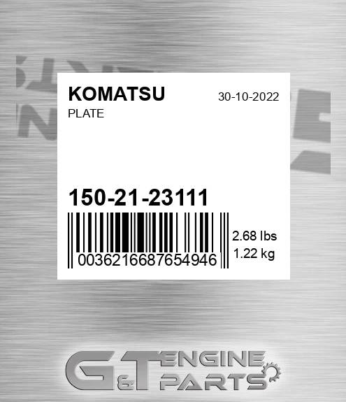 150-21-23111 Plate for KOMATSU