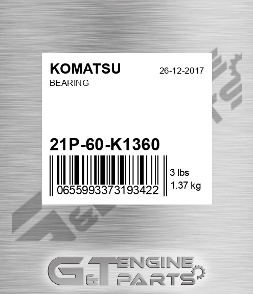 21P-60-K1360 Bearing for KOMATSU
