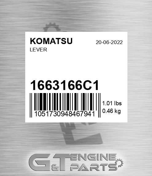 1663166C1 KOMATSU Lever