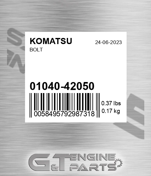 01040-42050 Bolt for KOMATSU