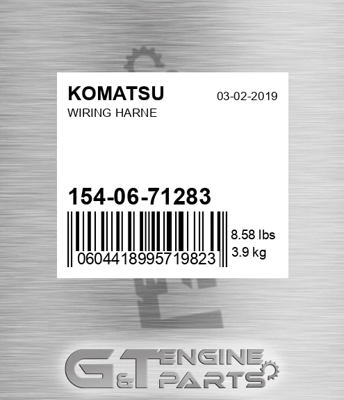 154-06-71283 Wiring Harne for KOMATSU
