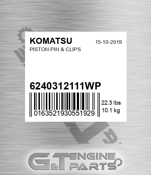 6240-31-2111WP Piston Pin & Clips for KOMATSU